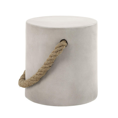 Gene Natural Gray Finish Fiber Concrete Accent Table by Longshore Tides