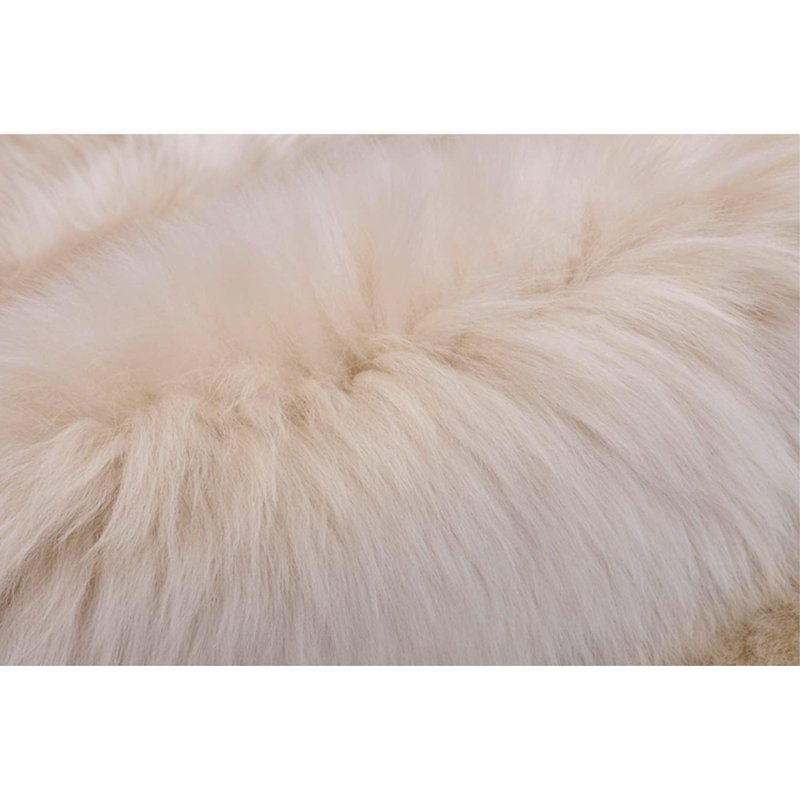 Tapis en peau de mouton véritable Mercer41, Nouveauté 6 pi 2 po x 7 pi