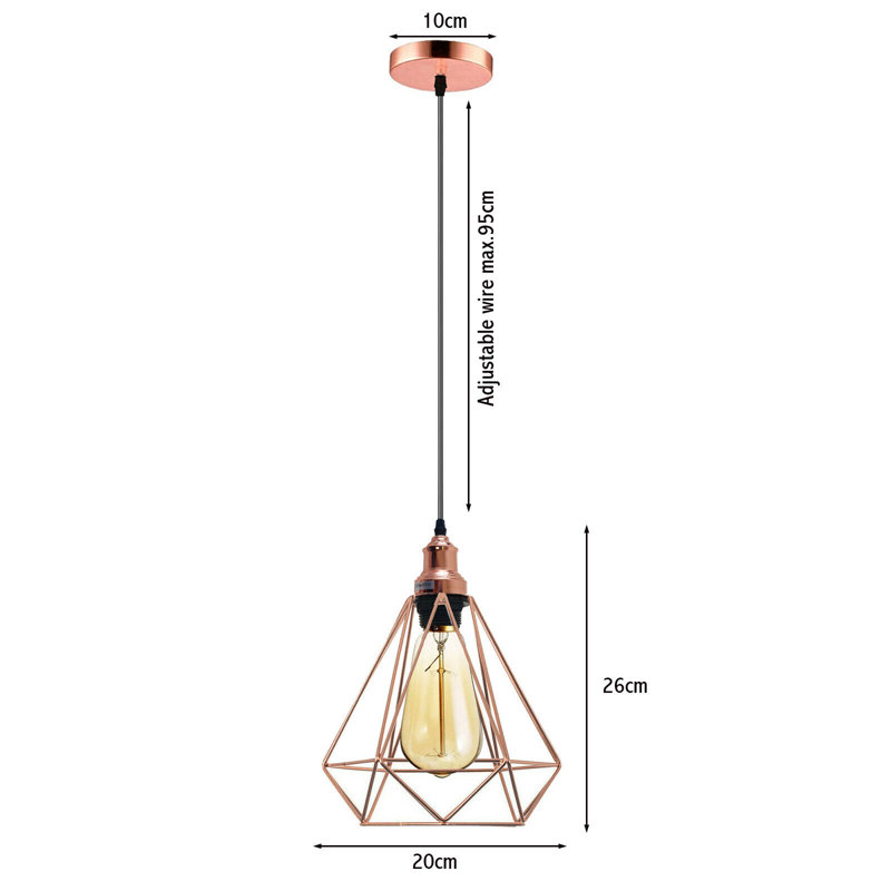 Hollhurst 1 - Light Rose Gold Pendant