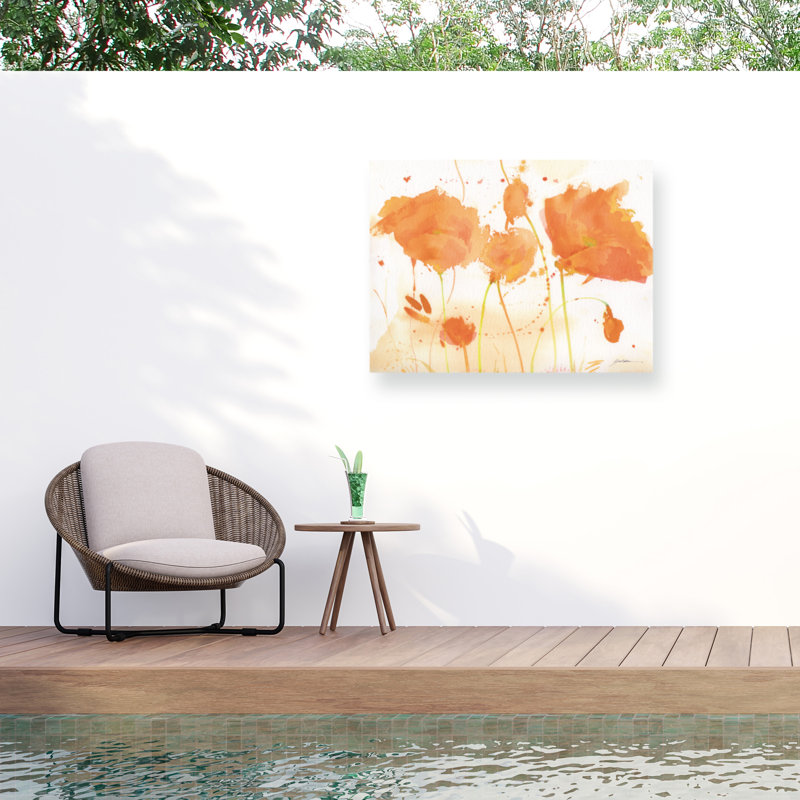 Coquelicots bolognais de Californie 7, H 35 po x l 47 po