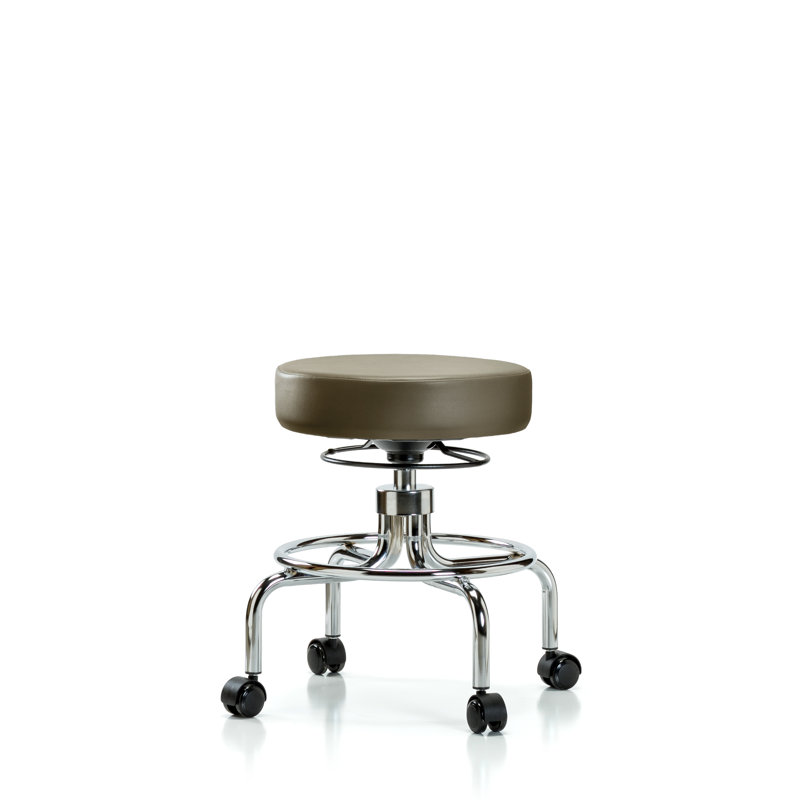 Tabouret de laboratoire Karris, Taupe, Roulettes