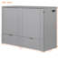 Lit double gris avec tiroir pour un espace enchanteur et confortable-825055686