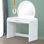 La coiffeuse de maquillage moderne et minimaliste comprend des commodes avec tiroirs et miroirs convenant aux chambres à coucher et aux vestiaires.
