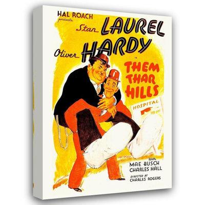 Hollywood Photo Archive Gallery Wrapped Canvas Art: Laurel and Hardy, Them Thar hills, 1934 487353