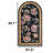 Black Rose Mosaic Arch Runner Rug