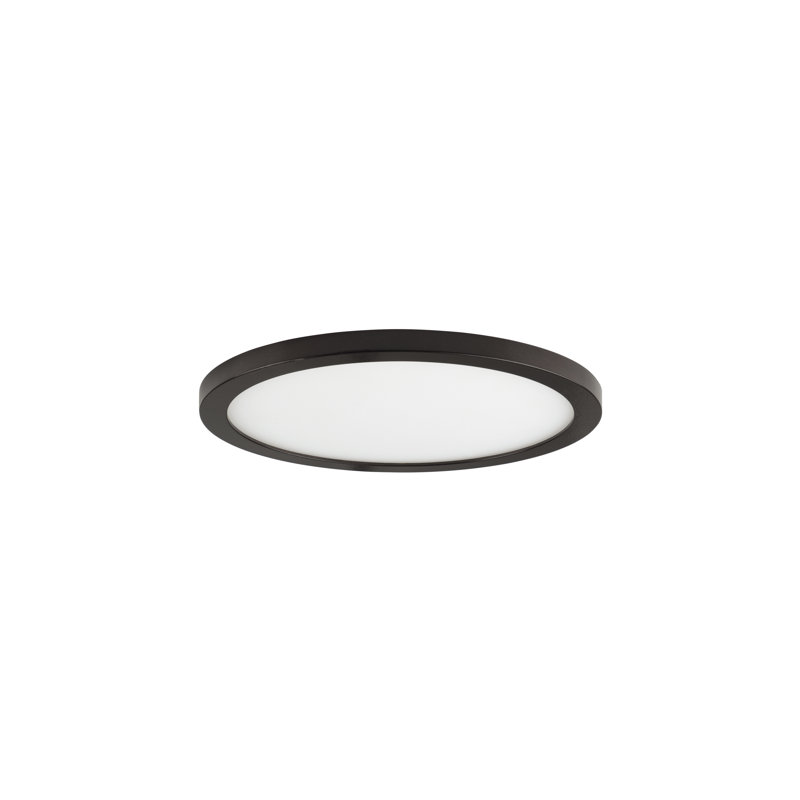 Methel LED Flush Mount, Bronze, 0.5" H x 5.5" W x 5.5" D