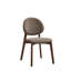 Paire de chaises d'appoint en lin brun - moderne et élégante pour toute salle à manger et noyer (2) ajoutant de l'élégance à votre pièce