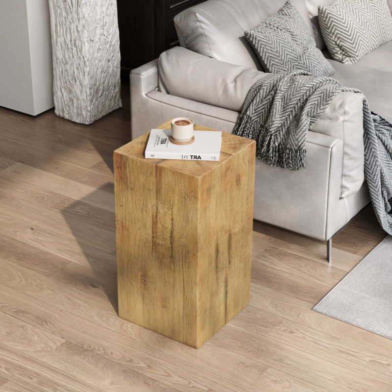 Table d'appoint DENSEL, Naturel, 27.75" H x 14.5" W x 14.5" D
