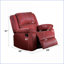 Fauteuils inclinables, inclinables à bascule avec inclinaison manuelle 135 ° | Rouge cramoisi | Similicuir