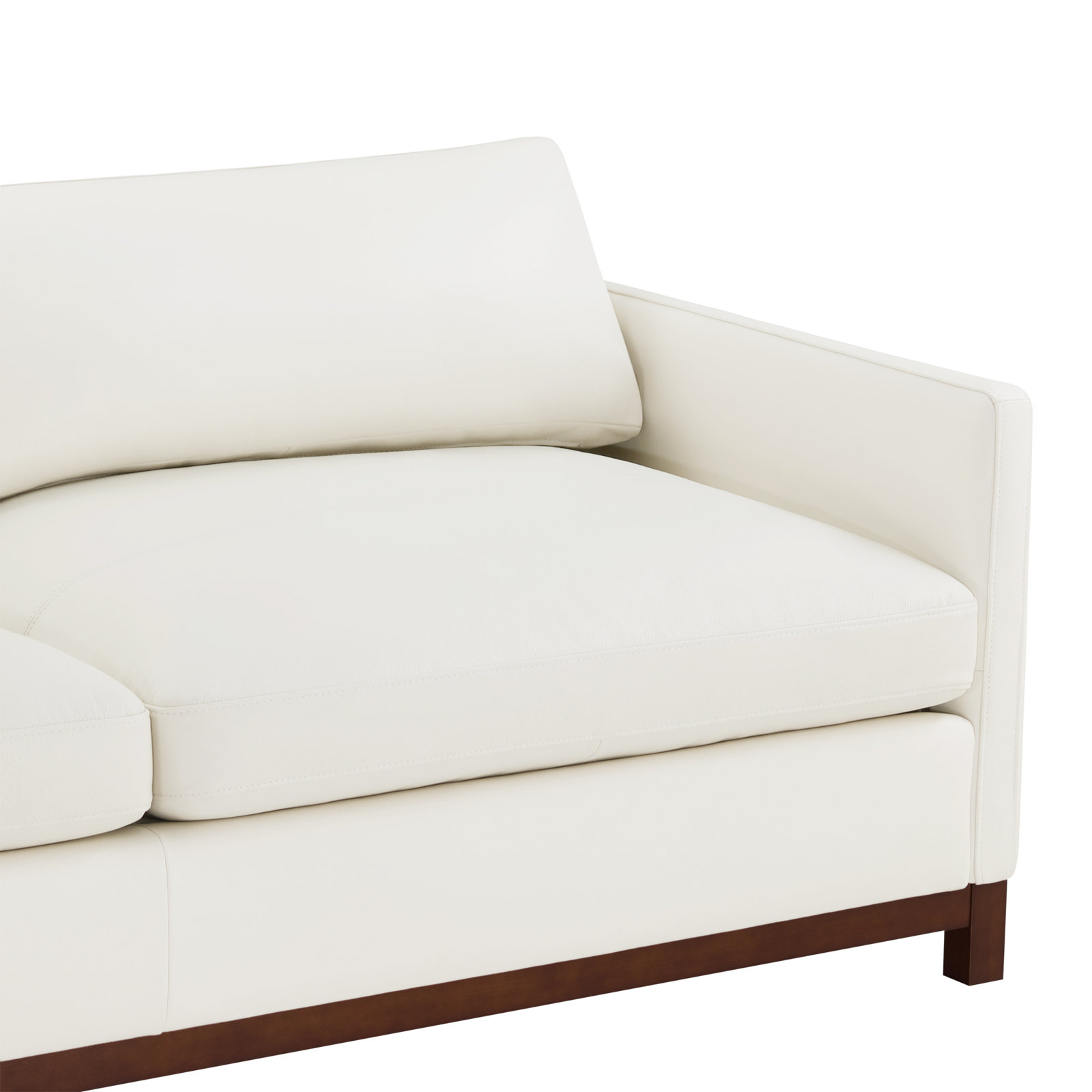Liz 84" Genuine Leather Sofa, Florida Coconut Milk