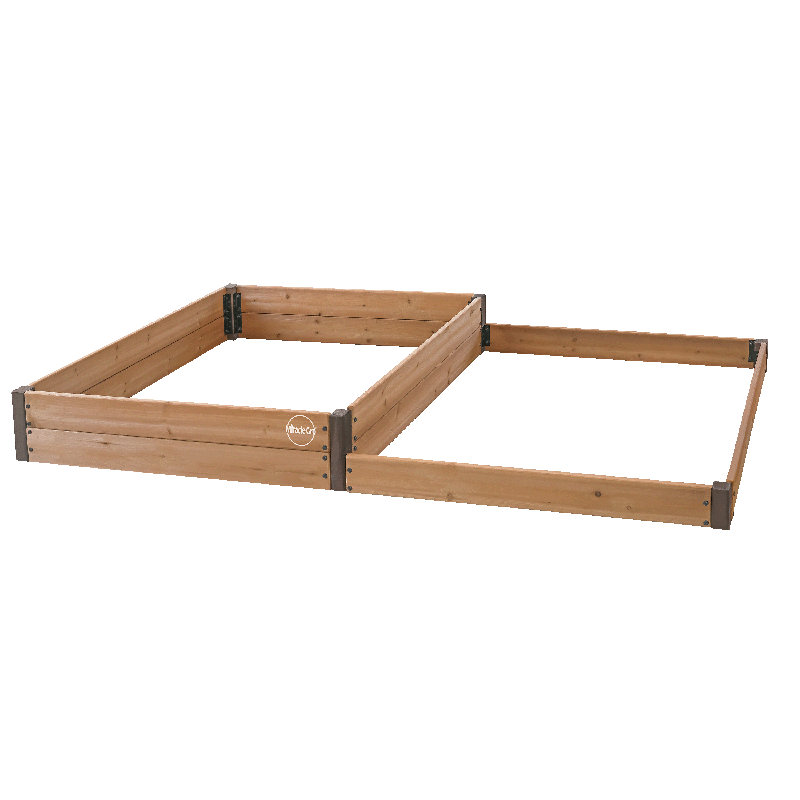 Miracle-Gro Bois 4 X 8 pi Lit de jardin surélevé à 2 niveaux, H 10 po x l 48 po x P 96 po