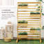 Jardinière moderne, support à treillis en bois avec 5 boîtes à fleurs suspendues, support à plante d'extérieur autoportant pour patio, jardin, balcon