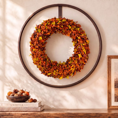 Heirloom 20" Real Preserved Boxwood Autumn Wreath