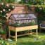 60 x 120cm Raised Garden Bed with Wooden Base, Elevated Planter for Vegetables and Flowers, Natural Wood Finish