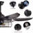 Modern Black Ceiling Fan With Light, Adjustable Speed For Living Room, Bedroom, Dining Room (Silent/6-Speed/Reversible/Dc Motor) (Bulb Not Included)