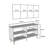 Sleek Modern Console Table, Anthracite & Silver, 100% Melamine Coated Particle Board, Thickness: 0.7 inches | Stylish & Functional Storage Solution for Living Room & Entryway Decor-76015939