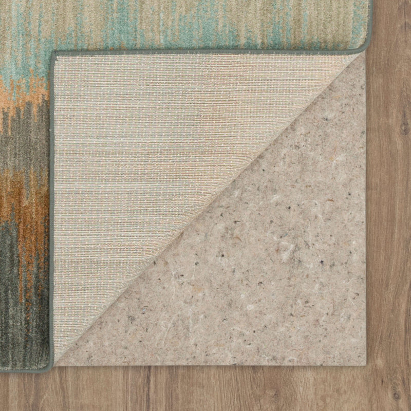 Euphoria Abyss Blue and Brown Abstract Area Rug