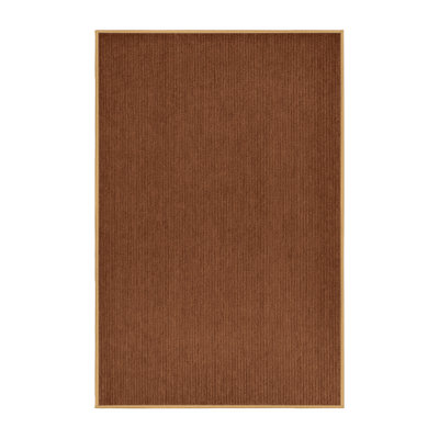 Tapis brun uni lavable à la machine