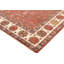 Nomad Hand Knotted Wool Geometric Area Rug in Rust/Ivory