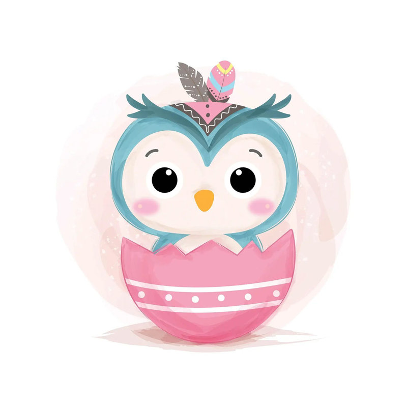 Owl For Children's Room by Art Mirano - Wrapped Canvas Print, 93.98 cm H x 93.98 cm W
