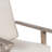 Amber Accent Chair, Handcrafted Washed Ash Gray Mango Wood, Beige Fabric Cushions, Angled Legs