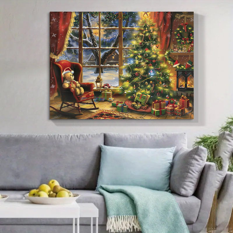 Arbre de Noël, art mural sur toile
