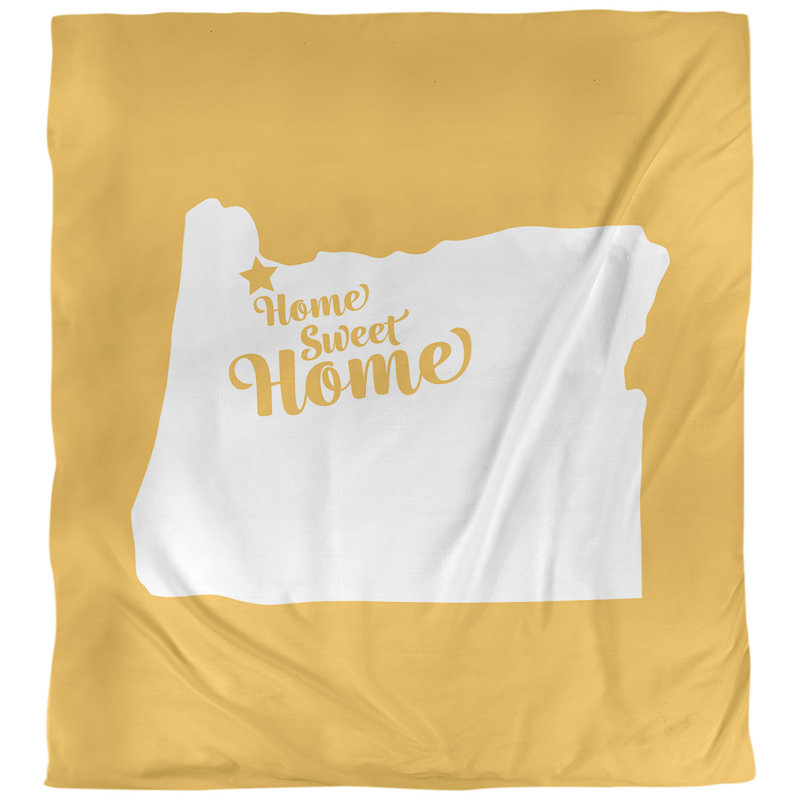 Housse de couette simple portland home, Jaune, Polyester brossé