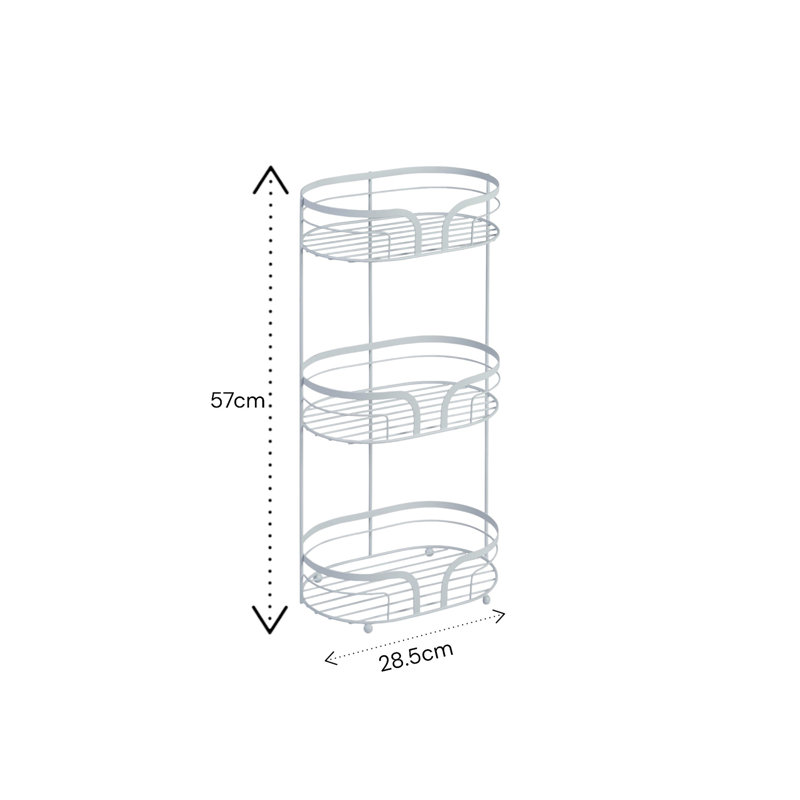 Dante Bathroom Storage, White