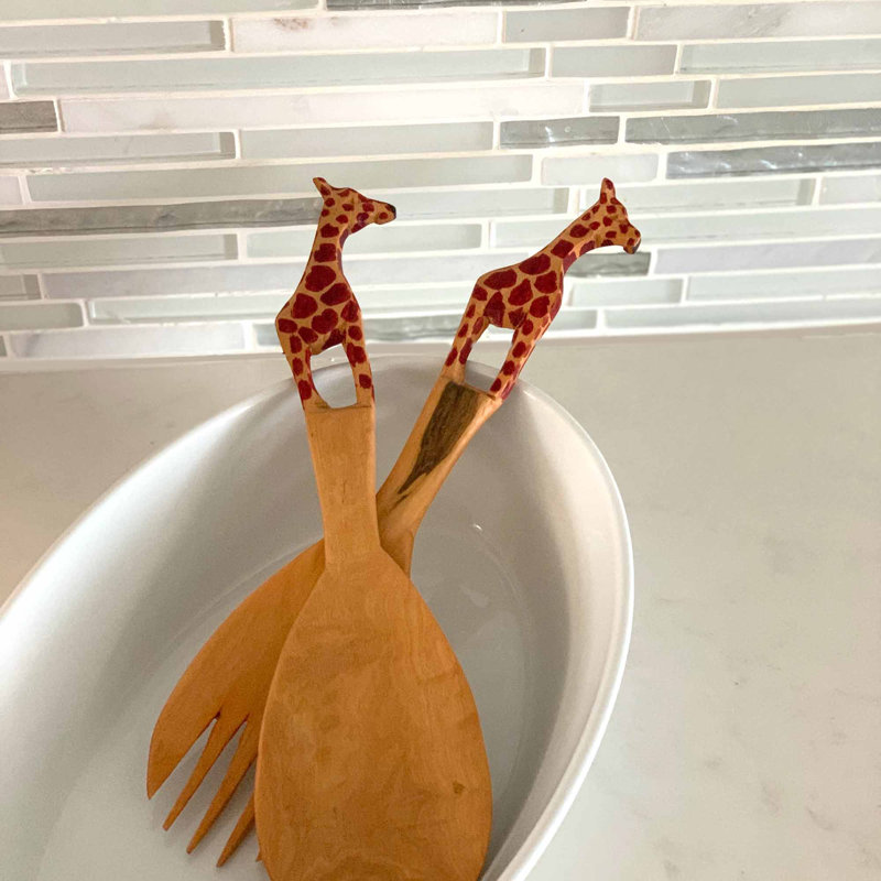 Service à salade African Giraffe