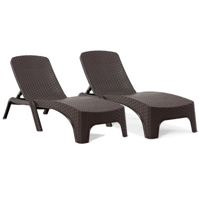 Ensemble de chaise longue empilable Roma