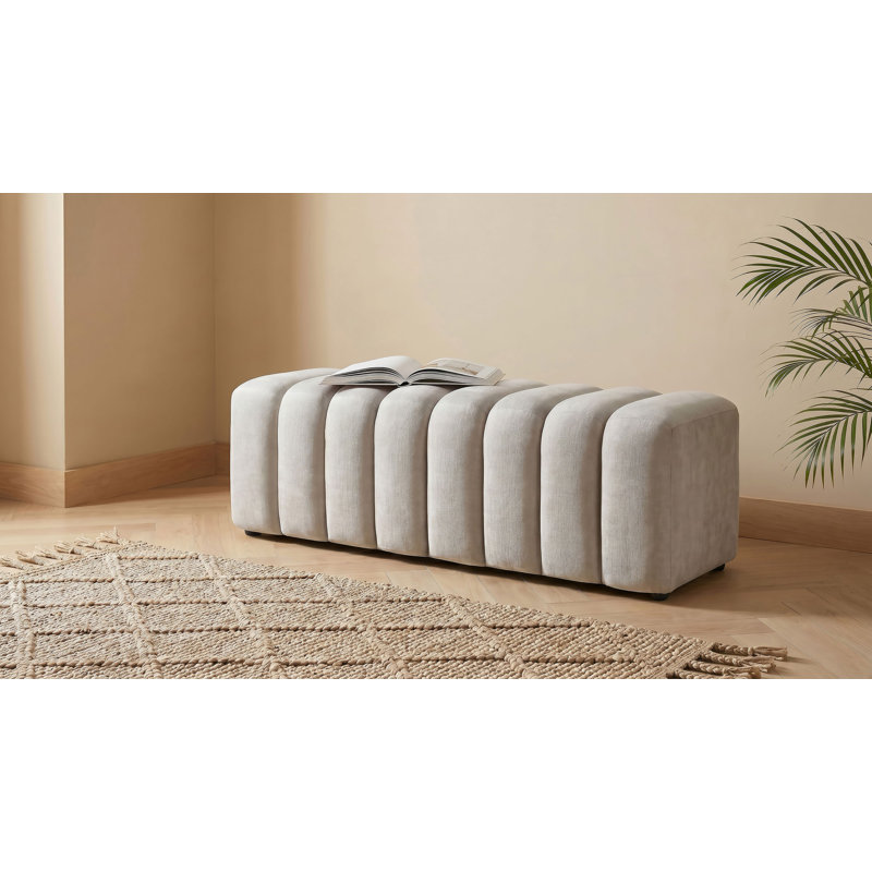 Banc rembourré Summer Chenille, Beige