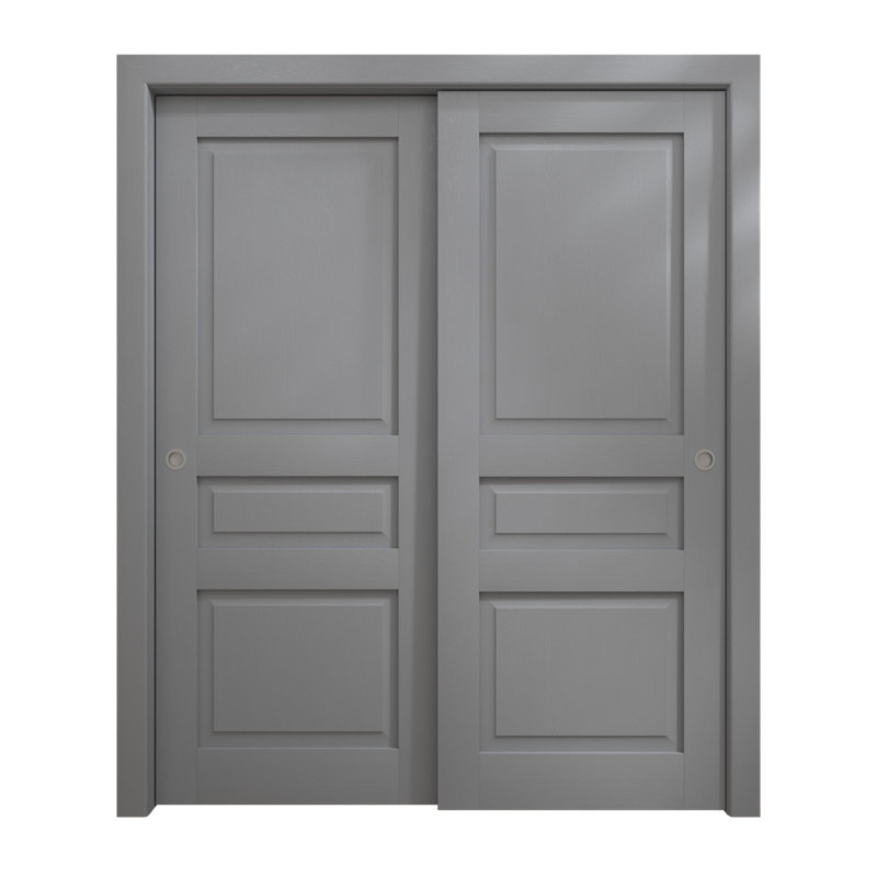 Portes coulissantes pour garde-robe coulissantes | Ego 5012 | Ensemble de quincaillerie Rails | Portes de garde-robe de chambre en bois massif