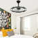Olamide 24" DIY Shape Adjustable Ceiling Fan with Lights Remote and APP Control