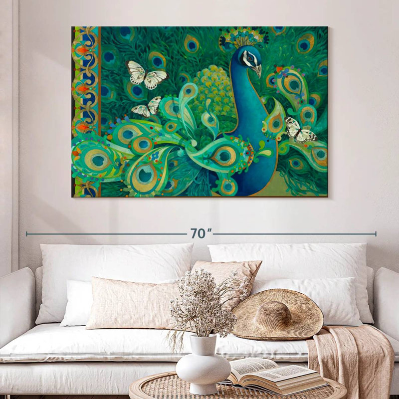 Paisley Peacock, 34" H x 51" W