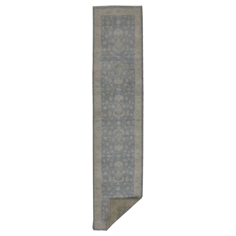 Daugherty Hand Knotted 3x13 Lt.Blue Runner
