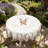 Easter Tablecloth, Featuring Rabbit and Floral Patterns Round Washable Table Cover Ideal for Indoor Dining and Family Gatherings-570920720