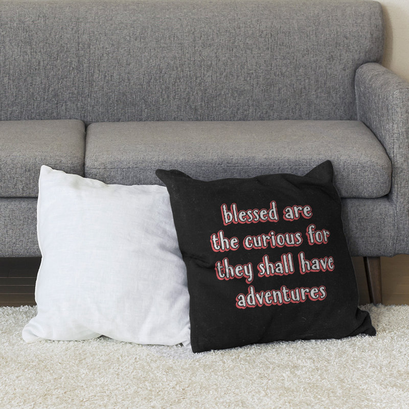 Coussin de sol curiosité inspirant, H 28 po x l 28 po, Rouge