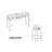 Meleesa 3 - Person Trestle Dining Set-1424242942-1424242912