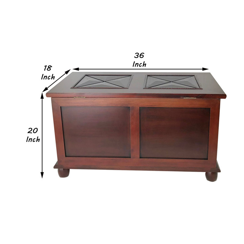 Tarryn Solid Wood Accent Trunk, Mahogany