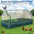 6x3x1 Ft Galvanized Raised Garden Bed Kit with Zippered Cover Doors Open Base Planter Box for Vegetables Flowers Thick Steel Construction Easy Assembly G-2098840932-2098840933