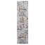 Tapis de couloir ivoire / bleu / abstrait 2X8-507050903