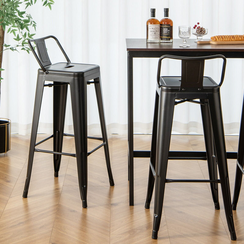 Aeneus Bar Stool, Black