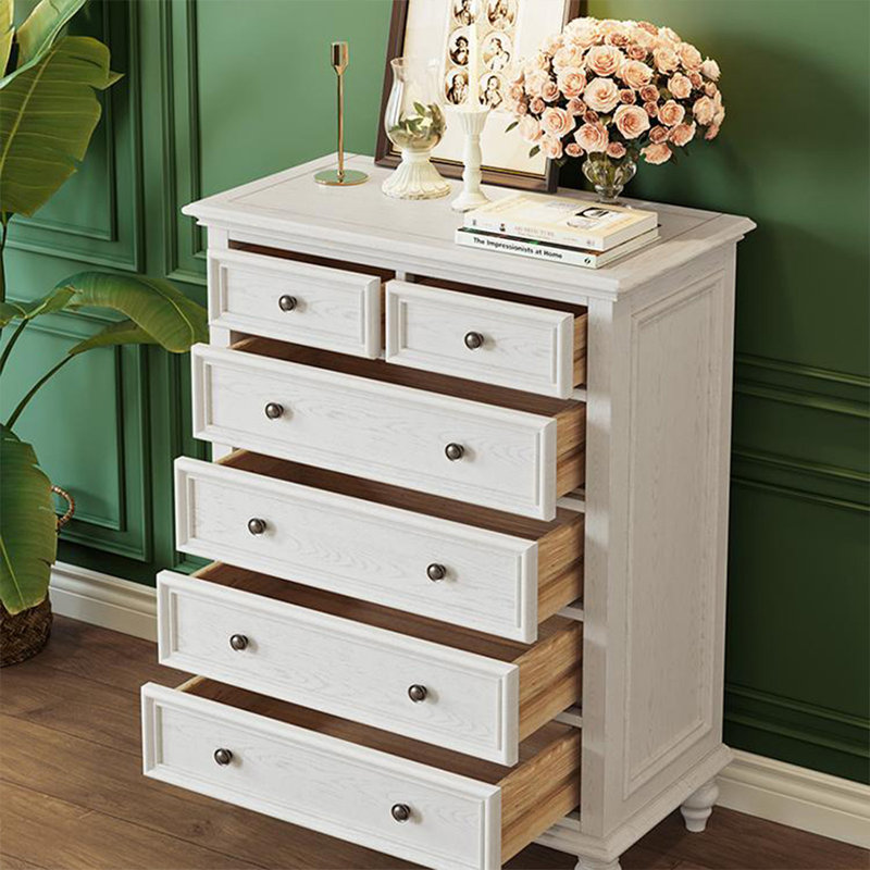 Buffet décoratif moderne en bois massif blanc