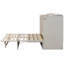 Lit double en blanc brossé avec rangement généreux et ports. Optimisez votre espace. Capacité de poids stable de 450 lb. Chic devant rayé. Espace pratique. Facile d'accès. Matelas non inclus. Assemblage-206882843-206882844