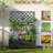 47 X 15.75 X 70 In. Iron Rolling Planter Box With Trellis