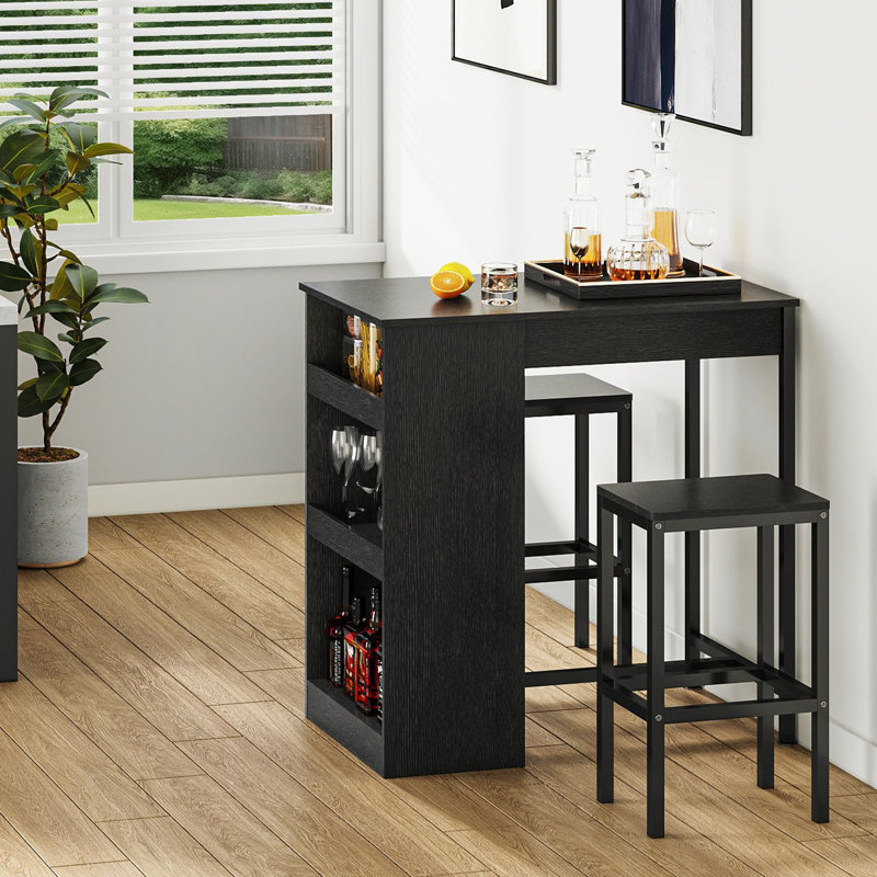 2 - Person Dining Set, Black