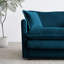 Comfy Sectional In Blue Chenille - 4 Seater With Base & Soft Sponge