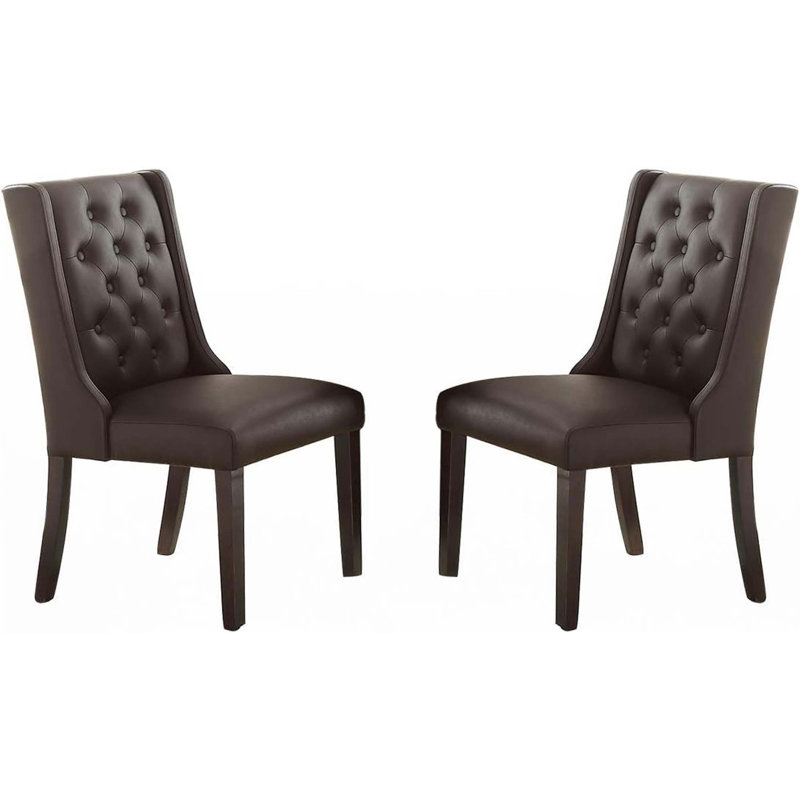 Mobilier de salle à manger en similicuir, Espresso