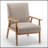 25.38'' Wide Wood Frame Armchair-645132819