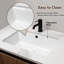 Lavabo de salle de bain rectangulaire en céramique blanc laiteux de 40 cm (16 pouces) à encastrer sous plan avec trop-plein